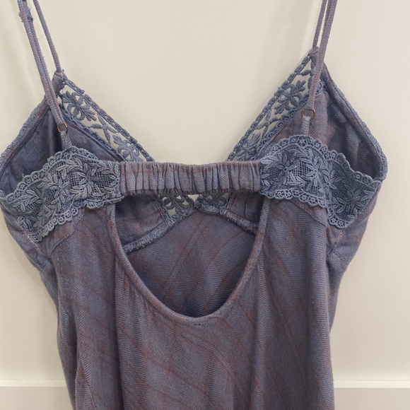 Free People Intimately Flannel Dress Blue - Picture 6 of 7